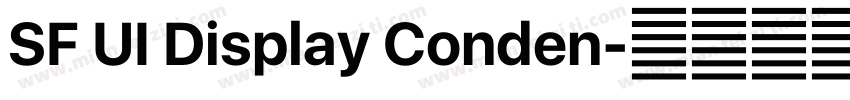 SF UI Display Conden字体转换